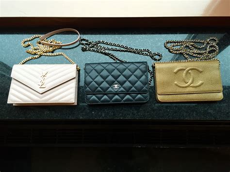 ysl wallet on chain vs chanel boy|chanel wallet sizes.